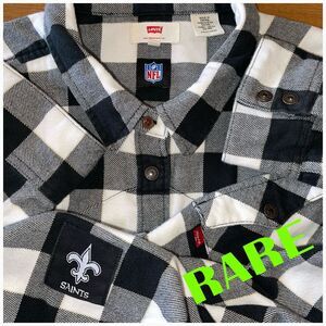 NFL Black and White Plaid Saints Shirt